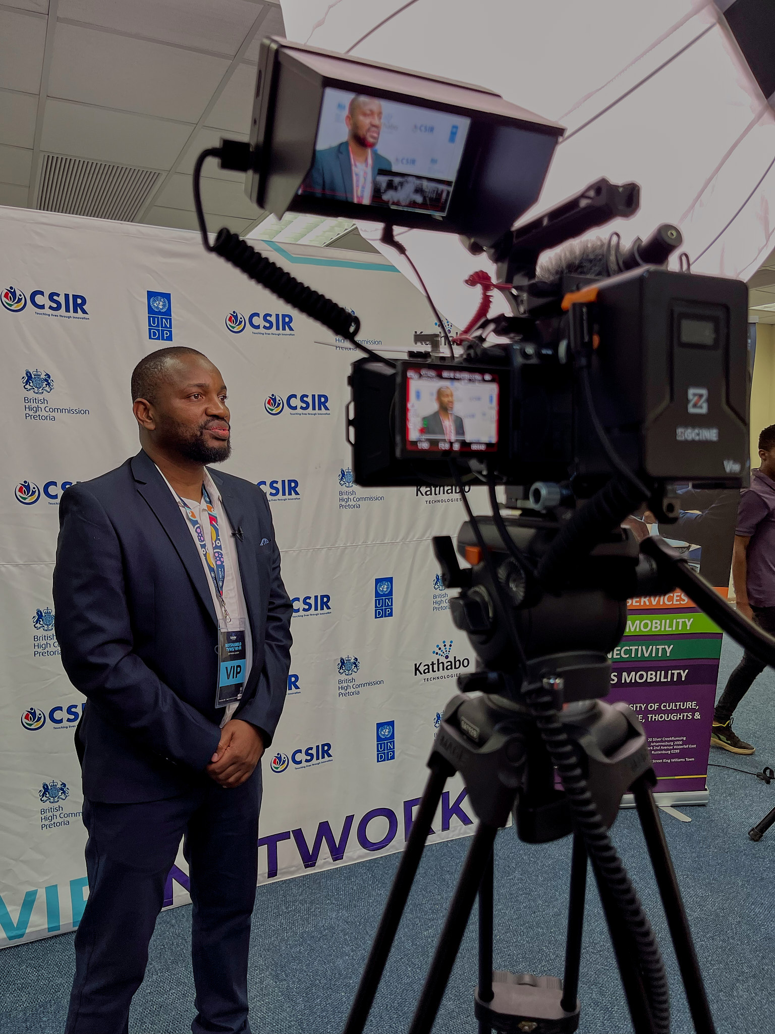 Audio Visual Lab videographer on set in Durban